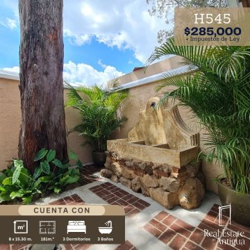 H545 $285,000 HOUSE IN EXCLUSIVE GATED COMMUNITY JUST 16 MINUTES FROM LA ANTIGUA